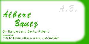 albert bautz business card